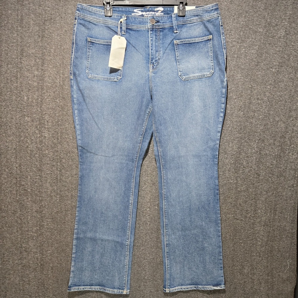 Seven 7 Blue Jeans Limited Edition BOOT Leg Plus Size 20 40x32‎ Stretch NWT